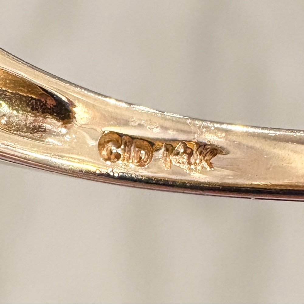 14K Golden Yellow Scapolite Ring Three Stone Oval Rose Cut 6.25 Clyde Duneier - Picture 12 of 16